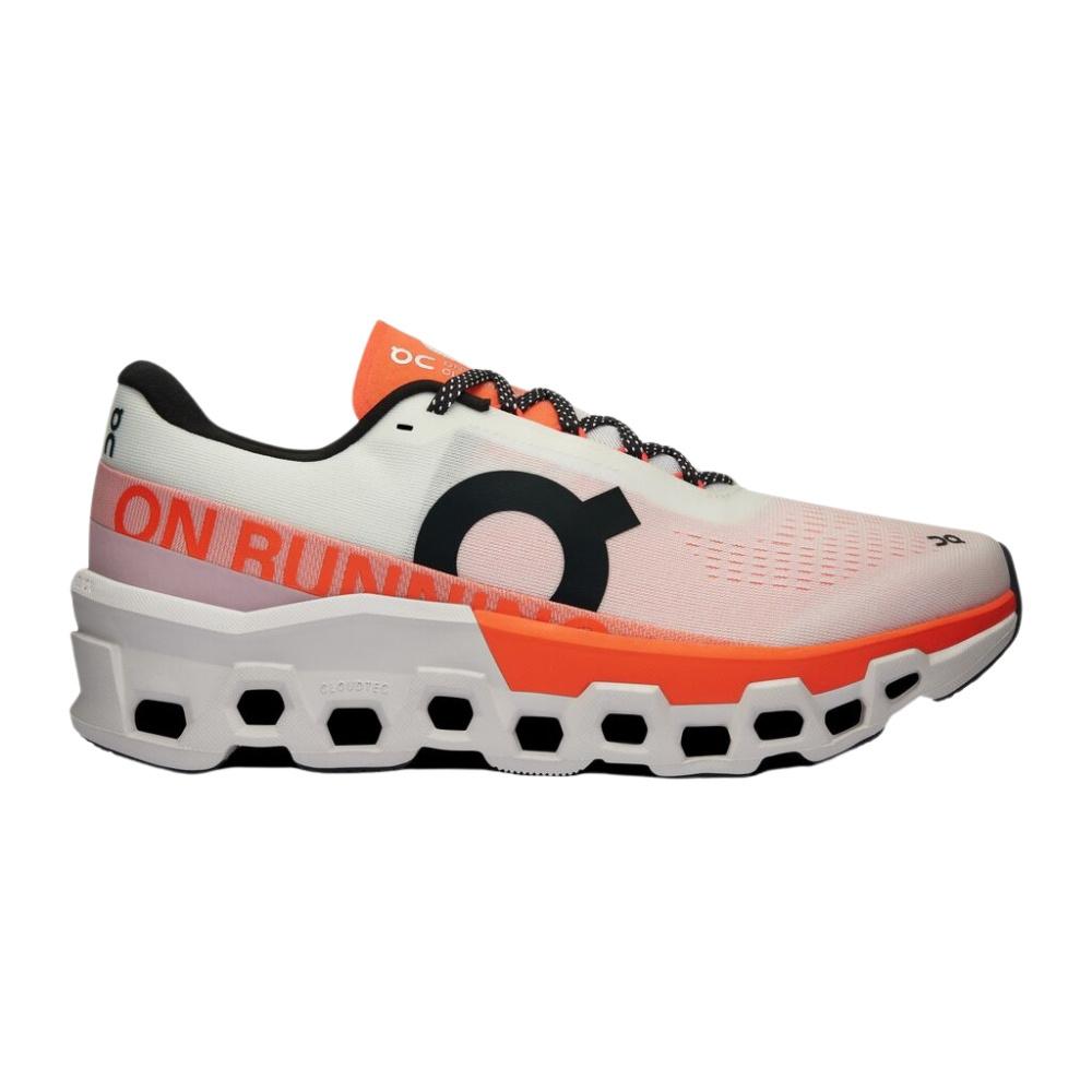 Tênis On Running Cloudmonster 2 Masculino Branco e Vermelho