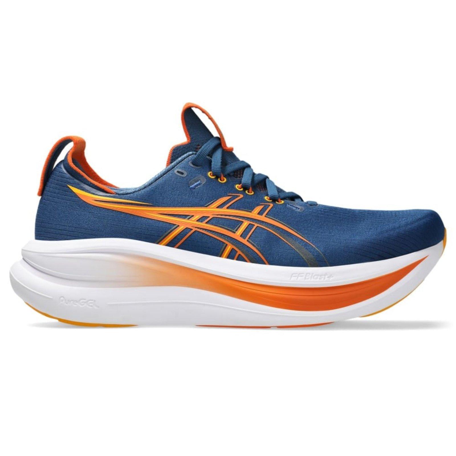 Tênis ASICS GEL Nimbus 28 - Masculino - Azul/Amarelo