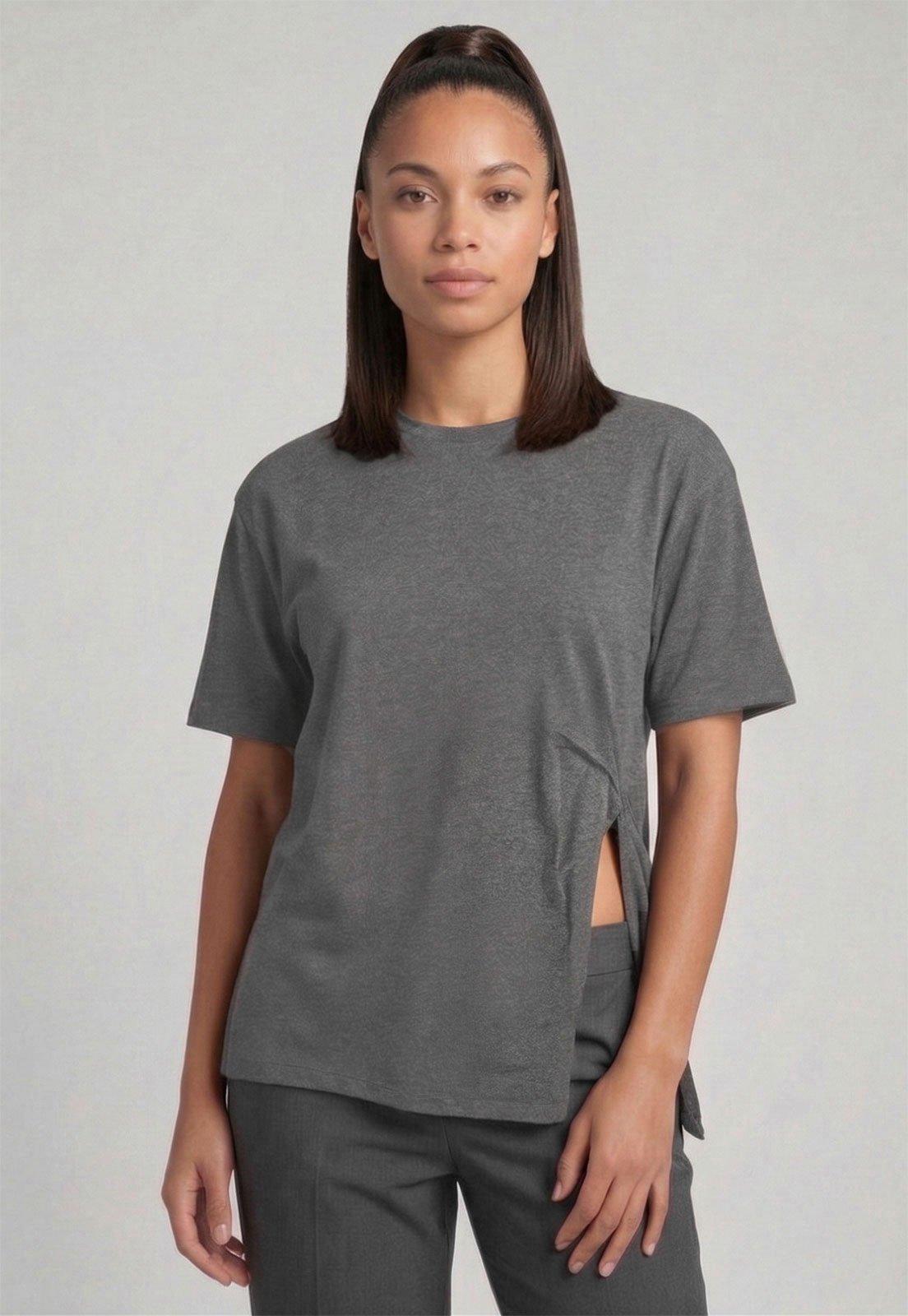 Camiseta Fila Twist Smart Manu Cit Cinza Escuro
