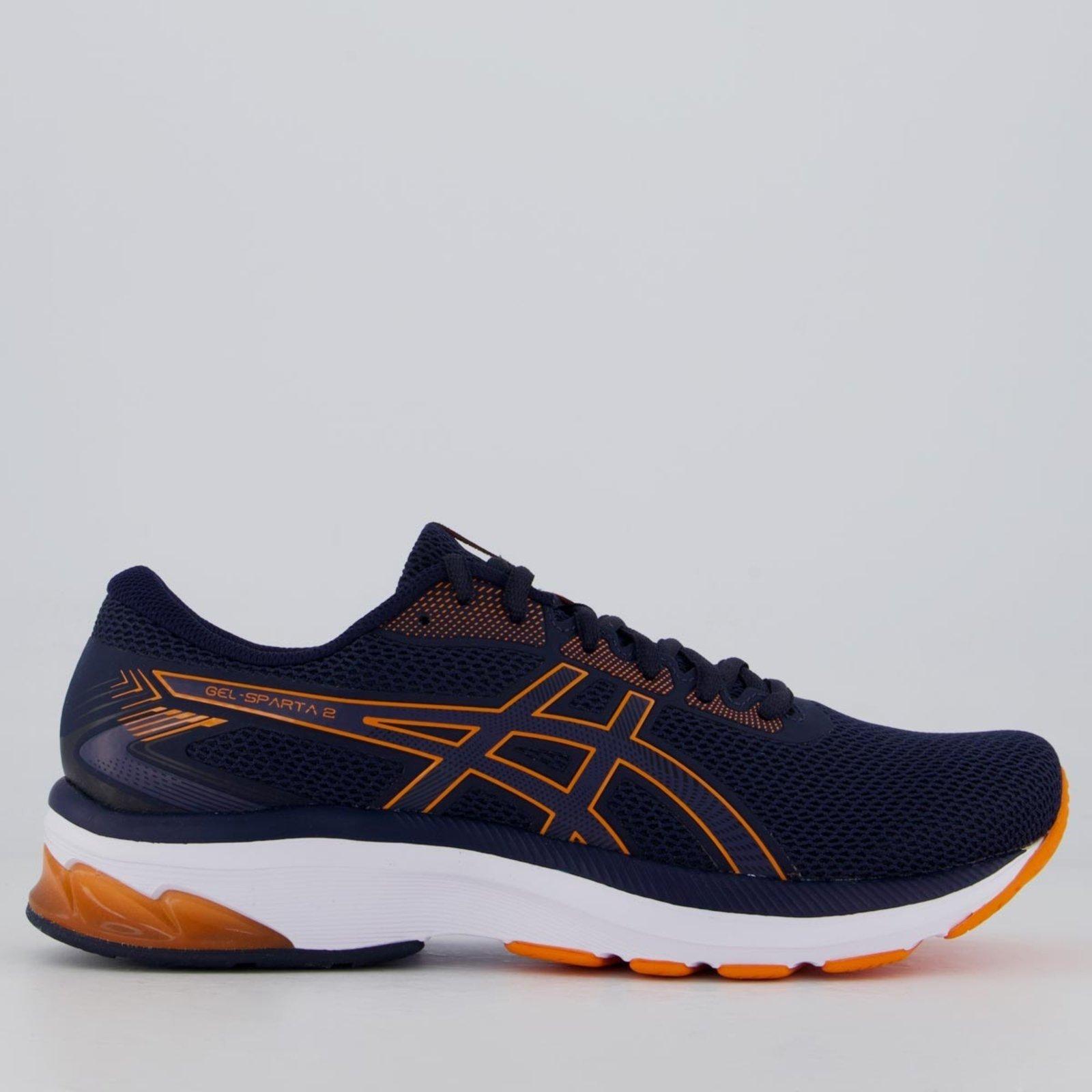 Tênis Asics Gel Sparta 2 Azul Marinho e Laranja