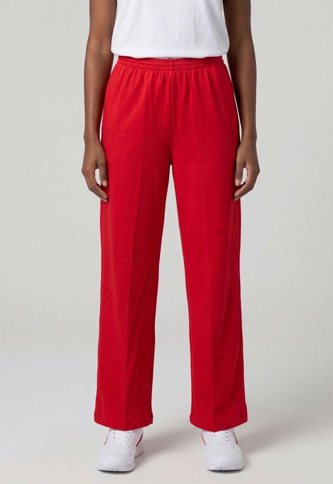 Calça Feminina Fila Cintura Alta Vermelha