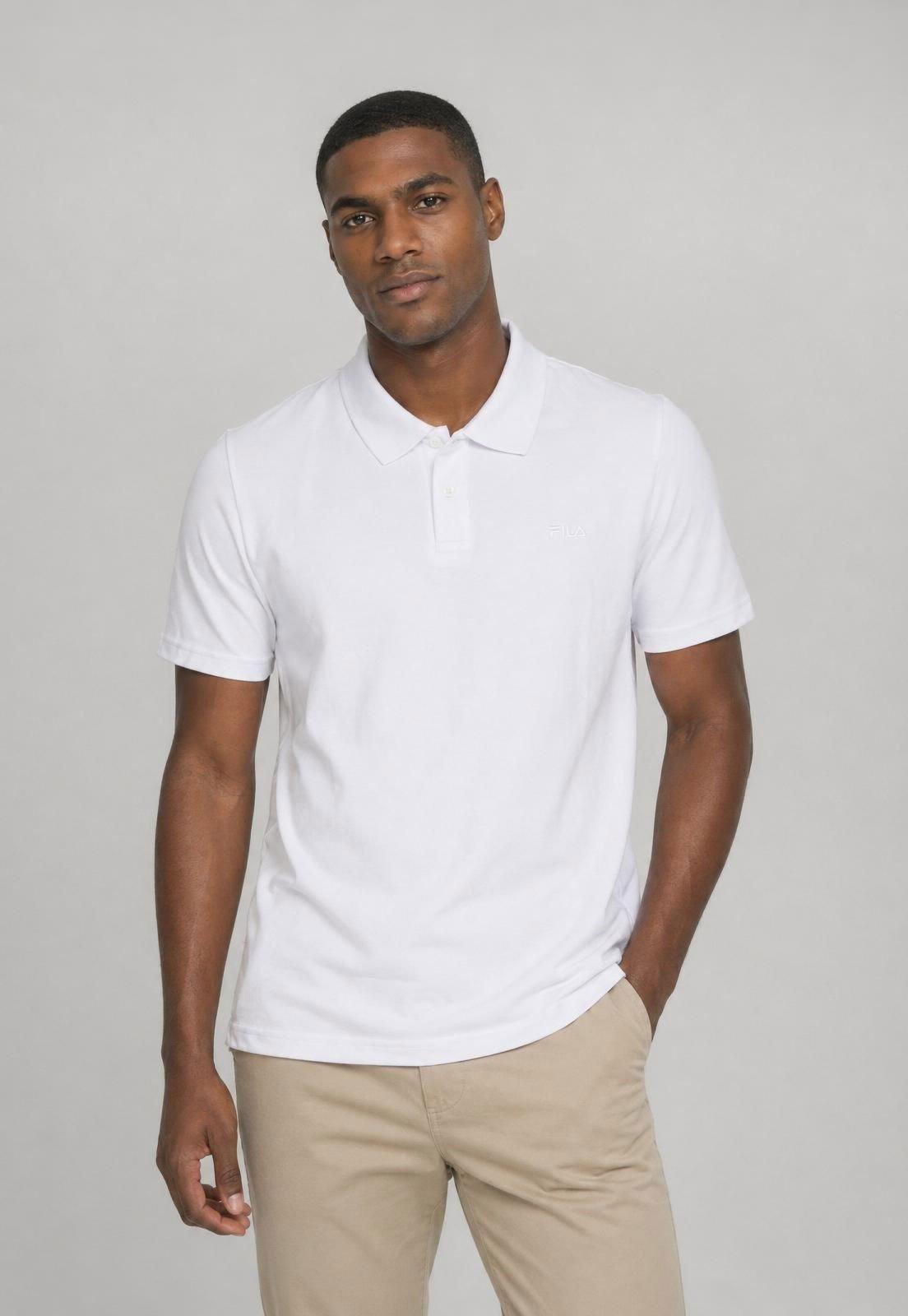 Polo Masculina Fila Regular Classic Branco
