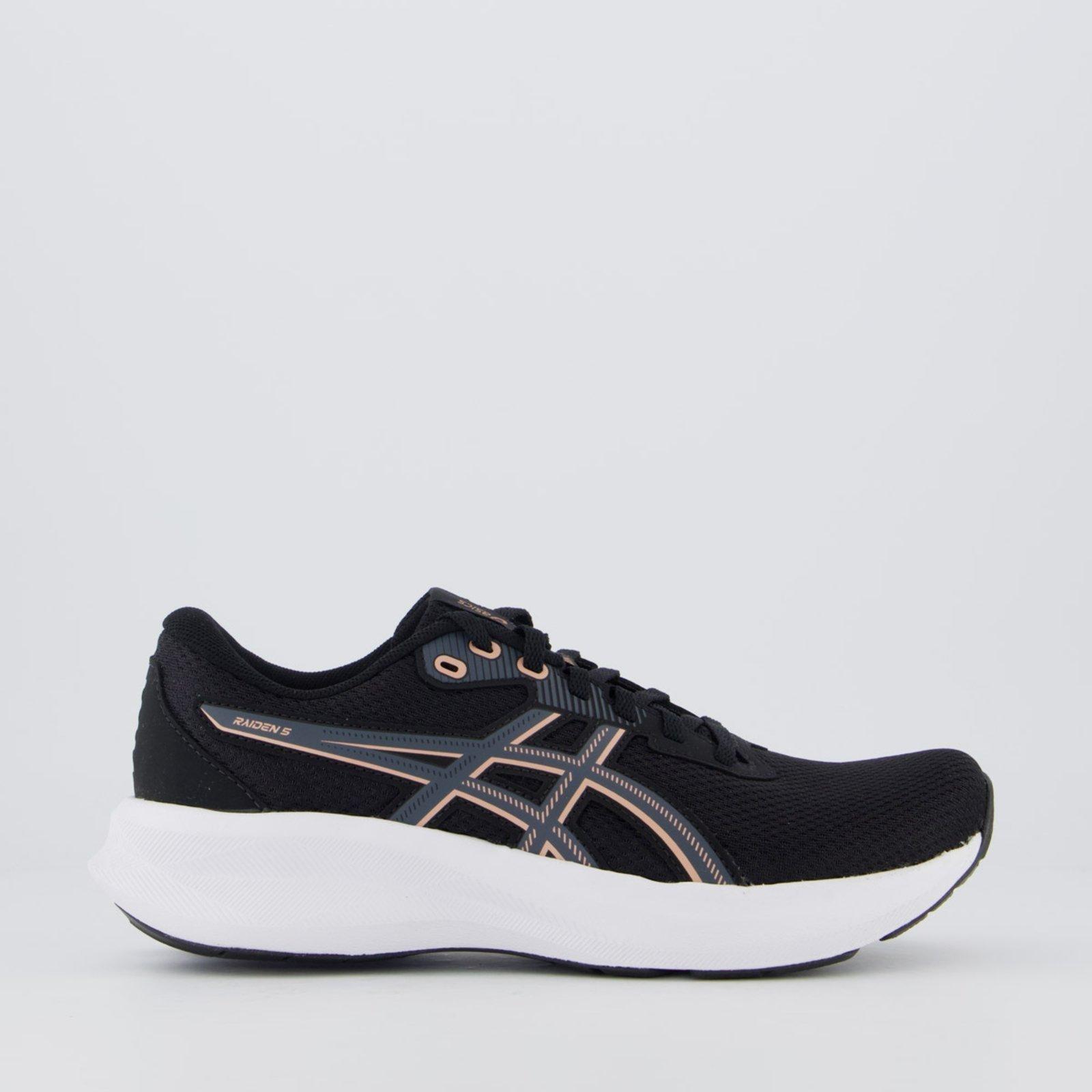 Tênis Asics Raiden 5 Feminino Preto e Rosê