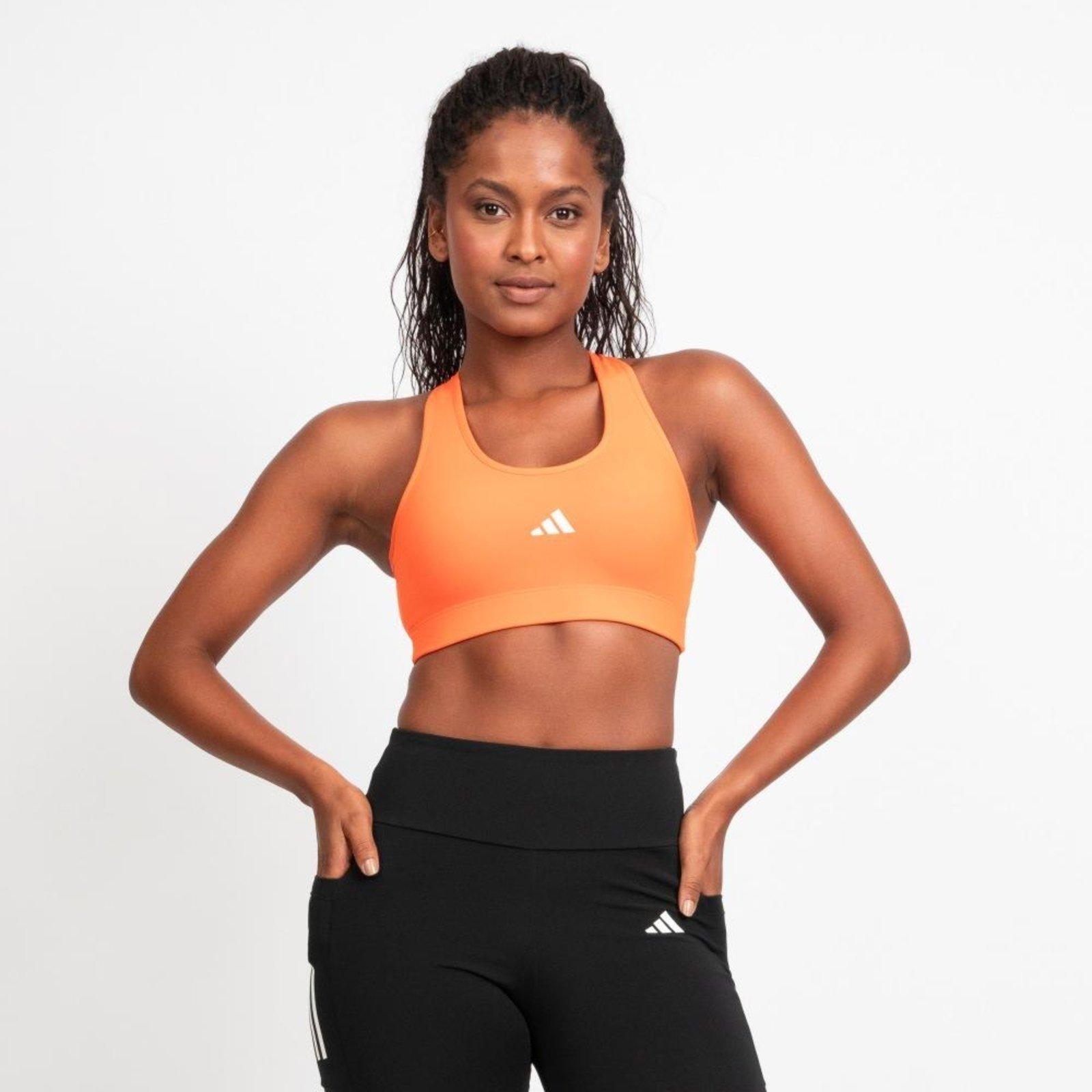 Top Treino Basico Suporte Medio adidas Performance Laranja