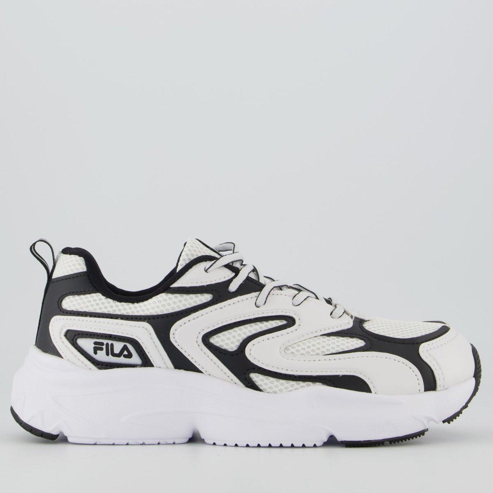 Tenis Fila Buzzard Bold Feminino Branco e Preto