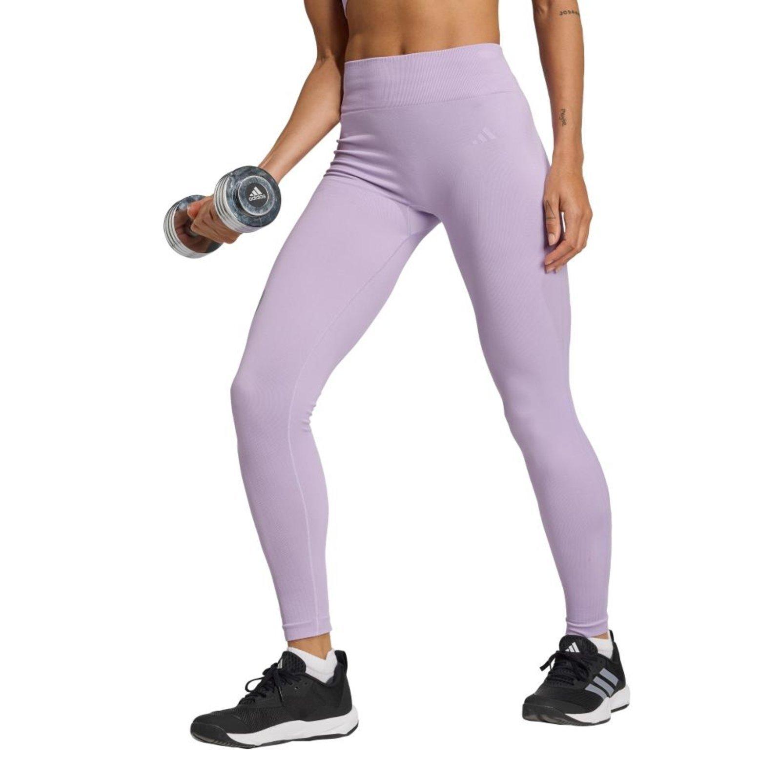 Essentials para Treino Calça legging de malha elástica de ponta a ponta adidas Performance Roxo