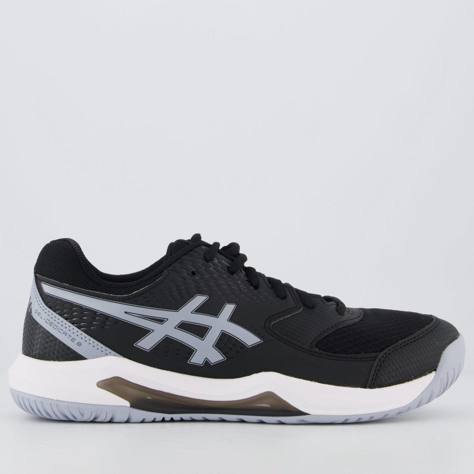 Tênis Asics Gel-Dedicate 8 Preto e Azul Claro