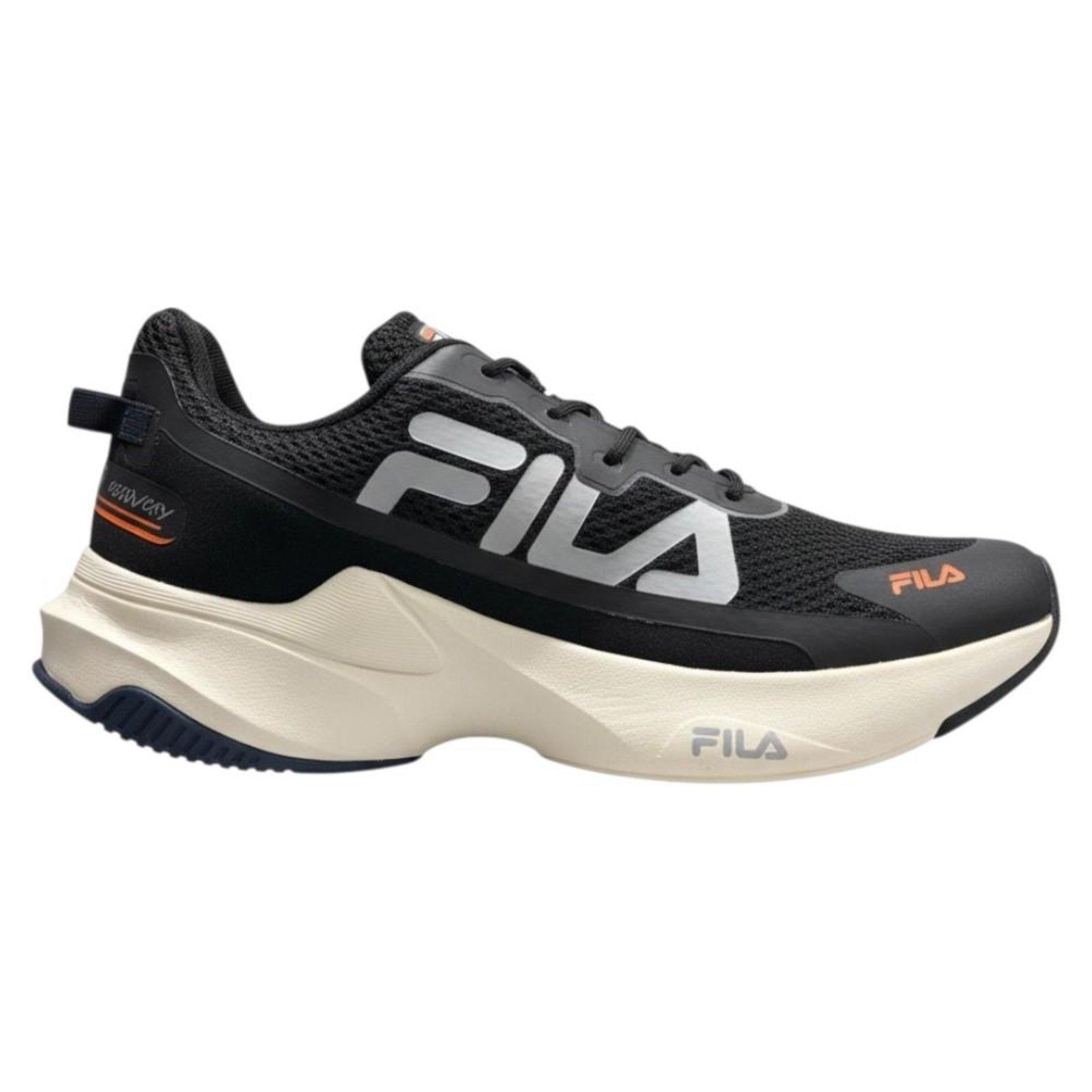 Tênis Fila Recovery Masculino Preto e Bege Preto