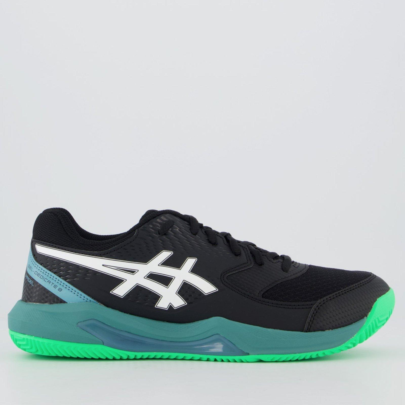 Tênis Asics Gel Dedicate 8 Padel Preto e Verde