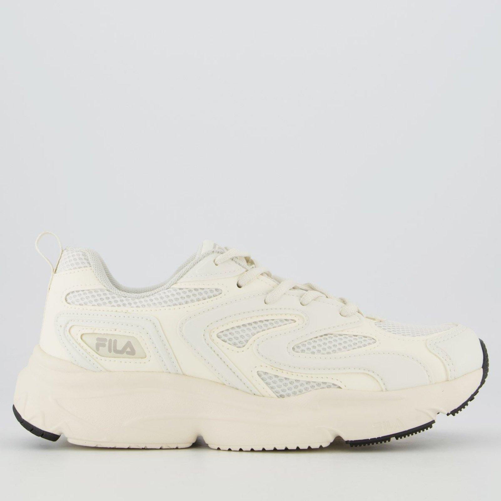 Tenis Fila Buzzard Bold Feminino Branco e Bege