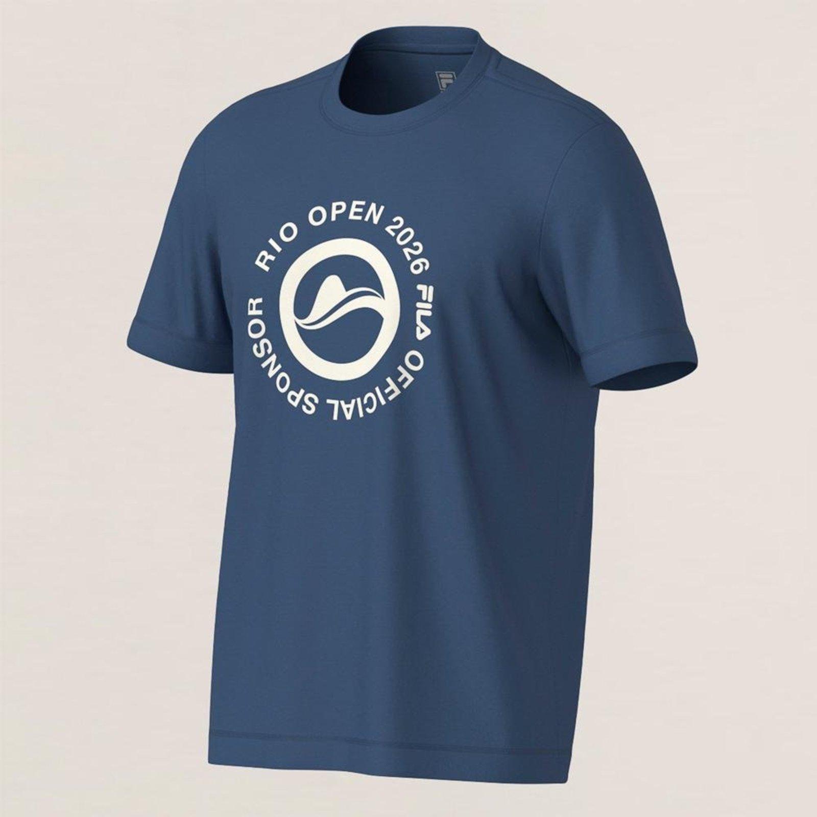 Camiseta Fila Regular Official Sponsor Rio Open 26 Masculina Incolor