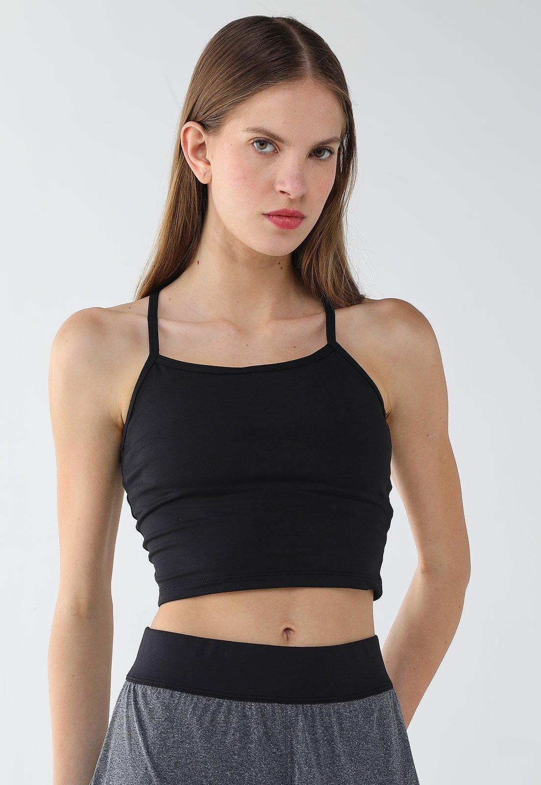 Top Feminino Fila Long Life Preto