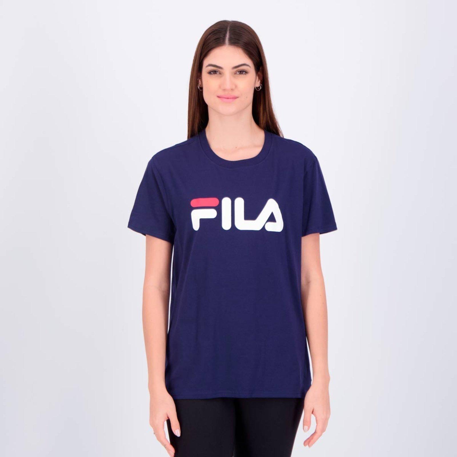 Camiseta Fila Letter Premium II Feminina Marinho