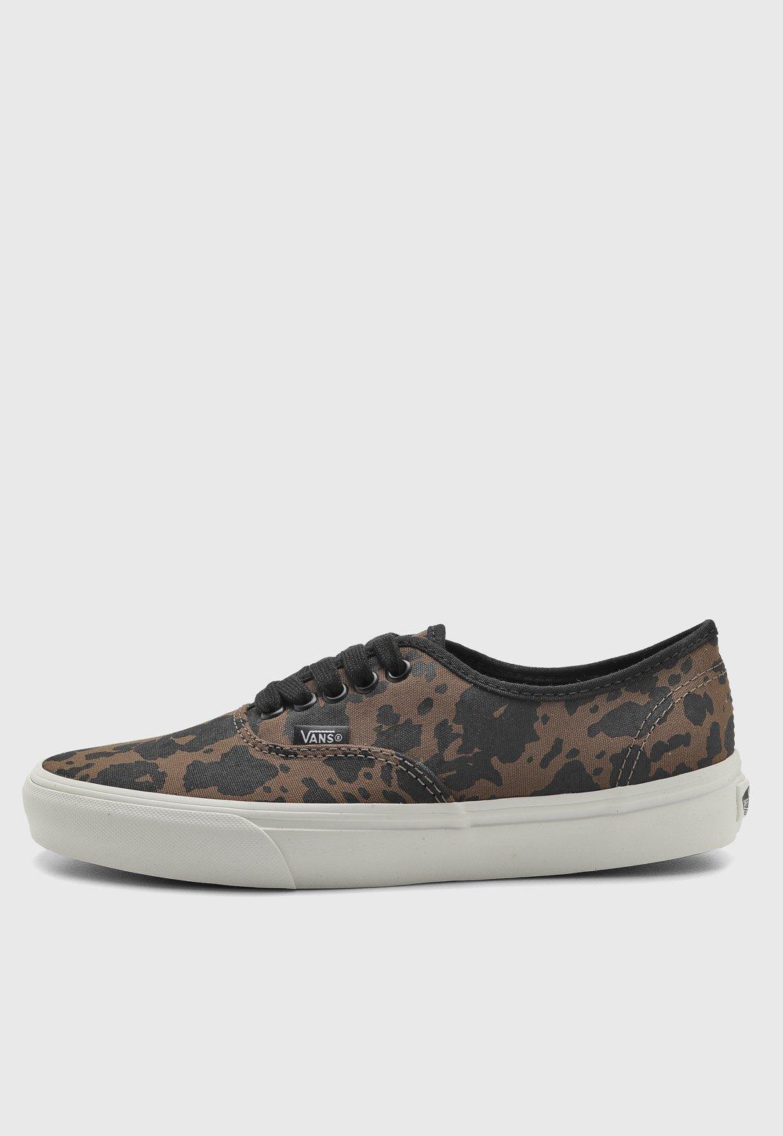 Tênis Vans Authentic Couro Animal Print Marrom