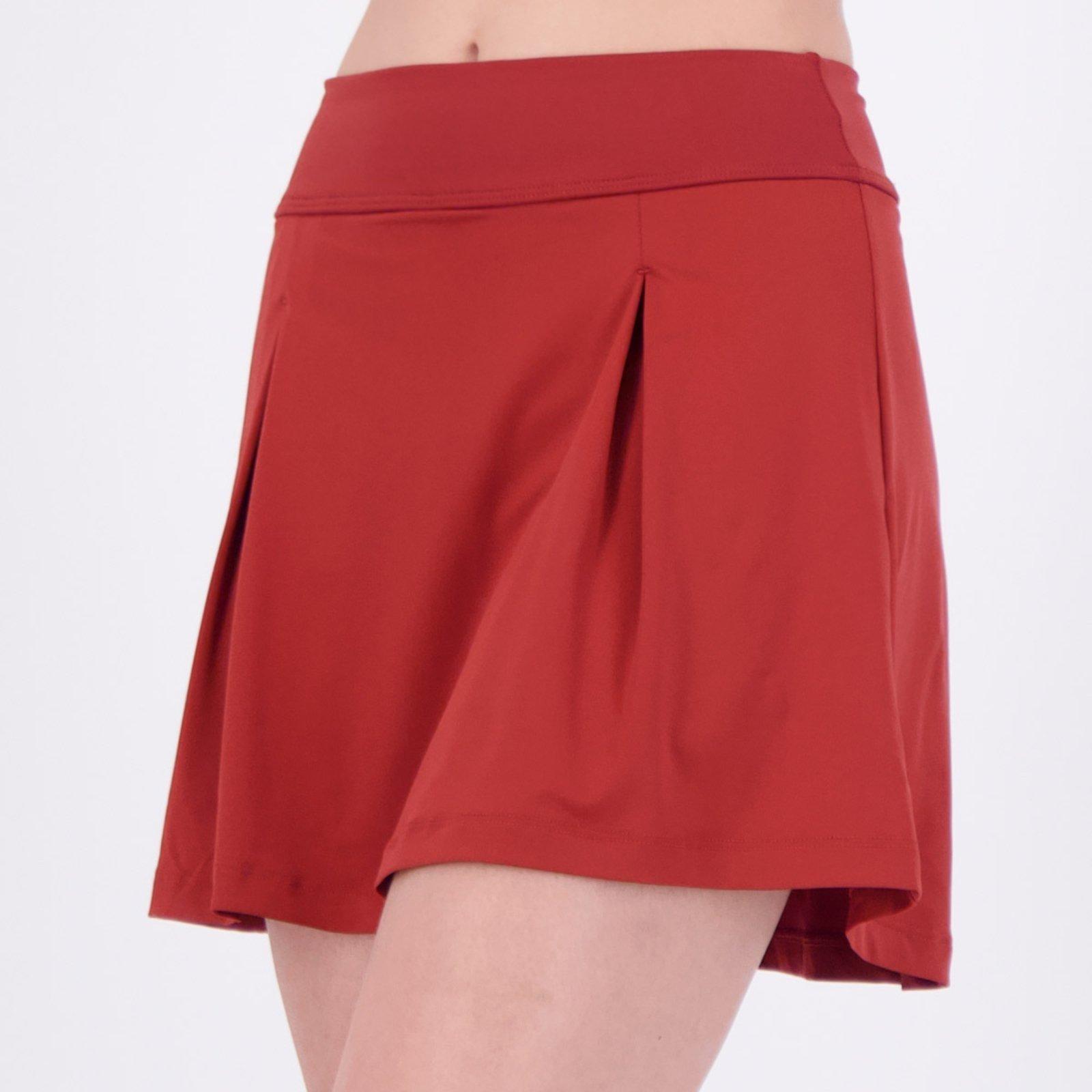 Shorts Saia Fila Match Ao Feminino Vermelho