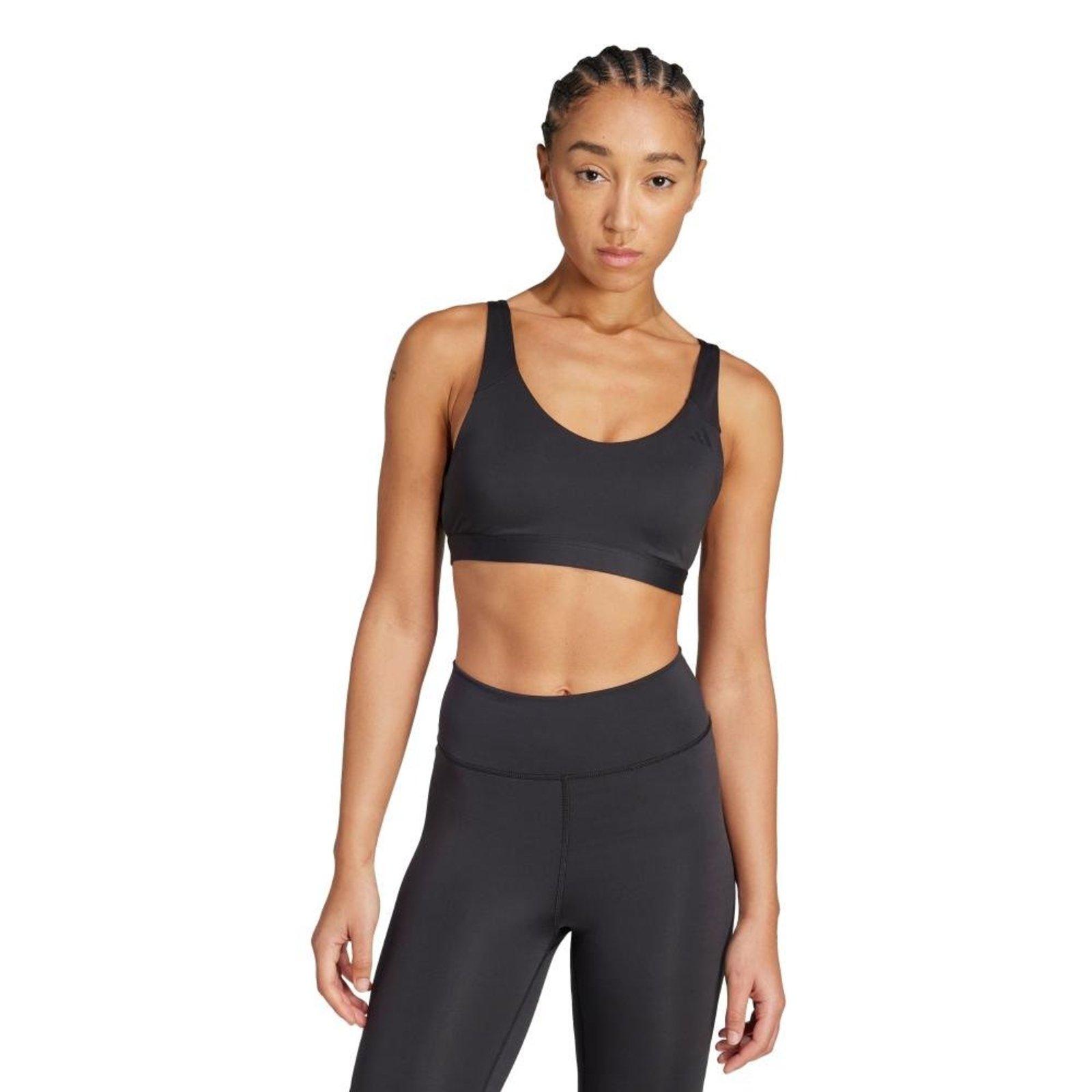 Top esportivo adidas All Me Essentials de suporte médio adidas Performance Preto