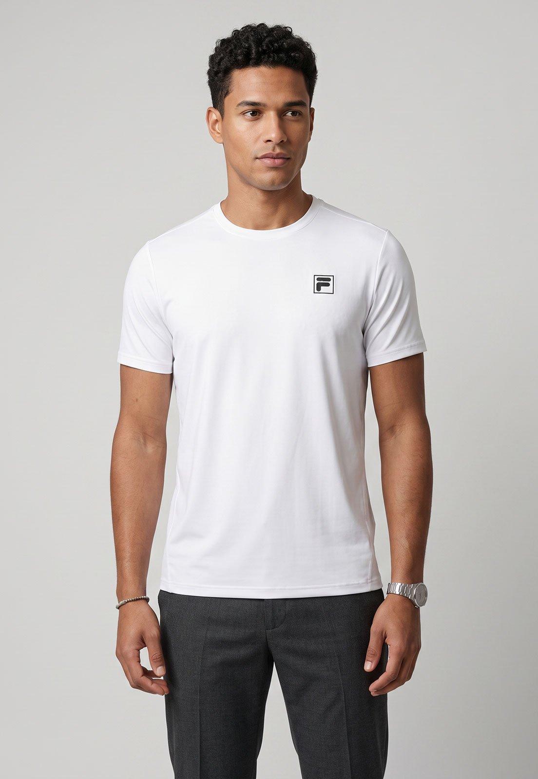 Camiseta Masculina Fila Reflective Core Run Branca