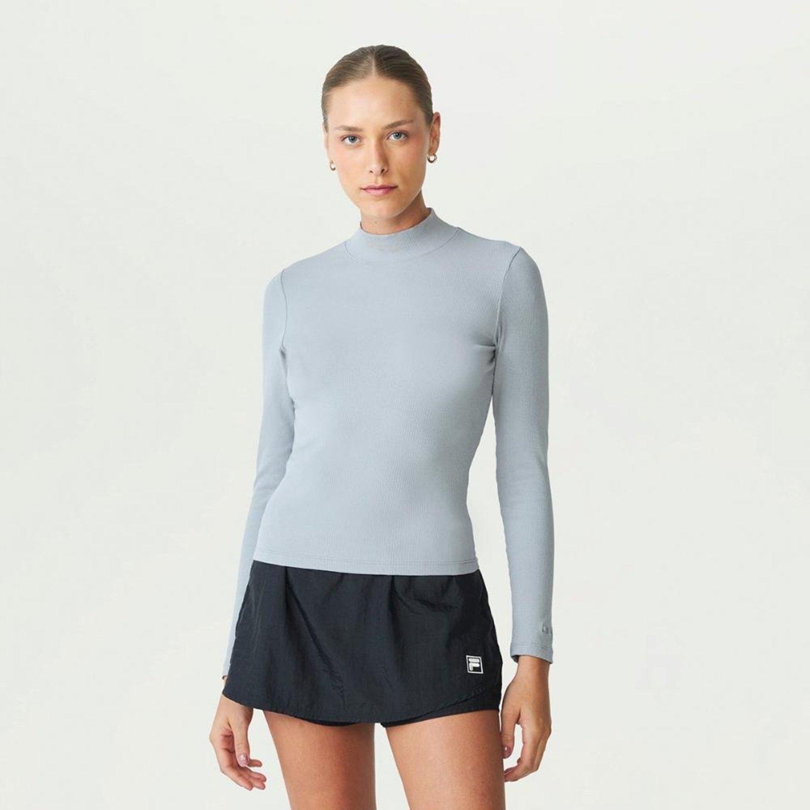 Blusa Manga Longa Fila Essentials Rib Feminina Incolor