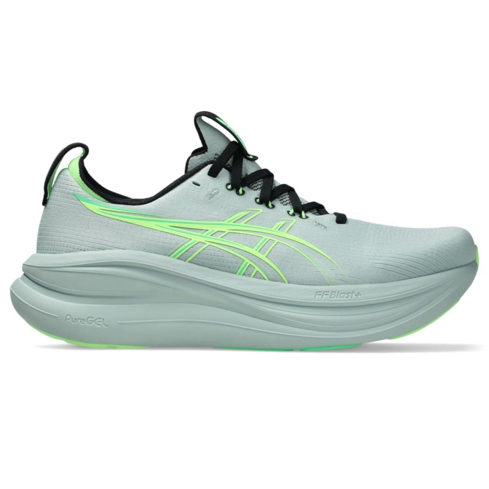 Tênis ASICS GEL Nimbus 28 - Masculino - Azul/Verde